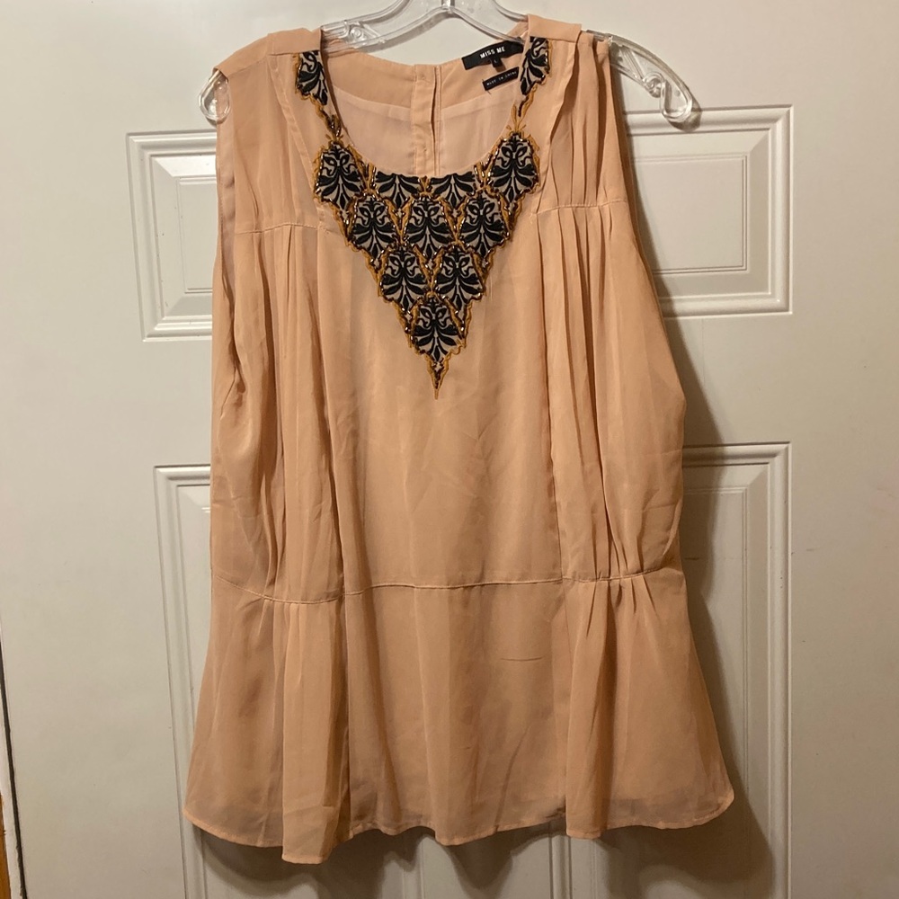 Miss Me Blouse with Black Embroidery L